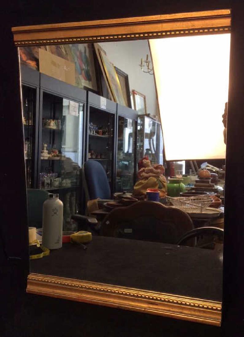 Gold Toned carved Wood Framed Mirror (1 of 9)