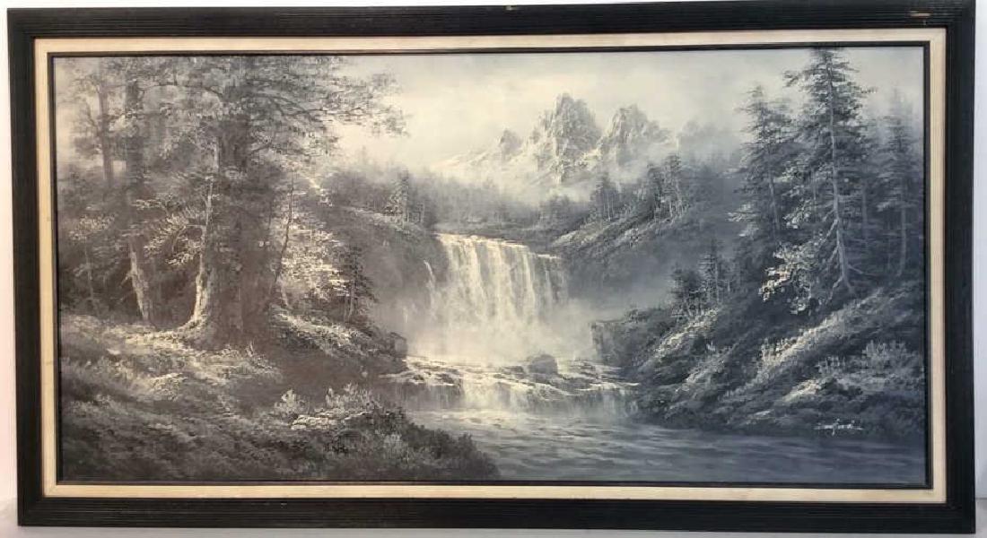 Framed Scenic Landscape Painting on Canvas (1 of 8)