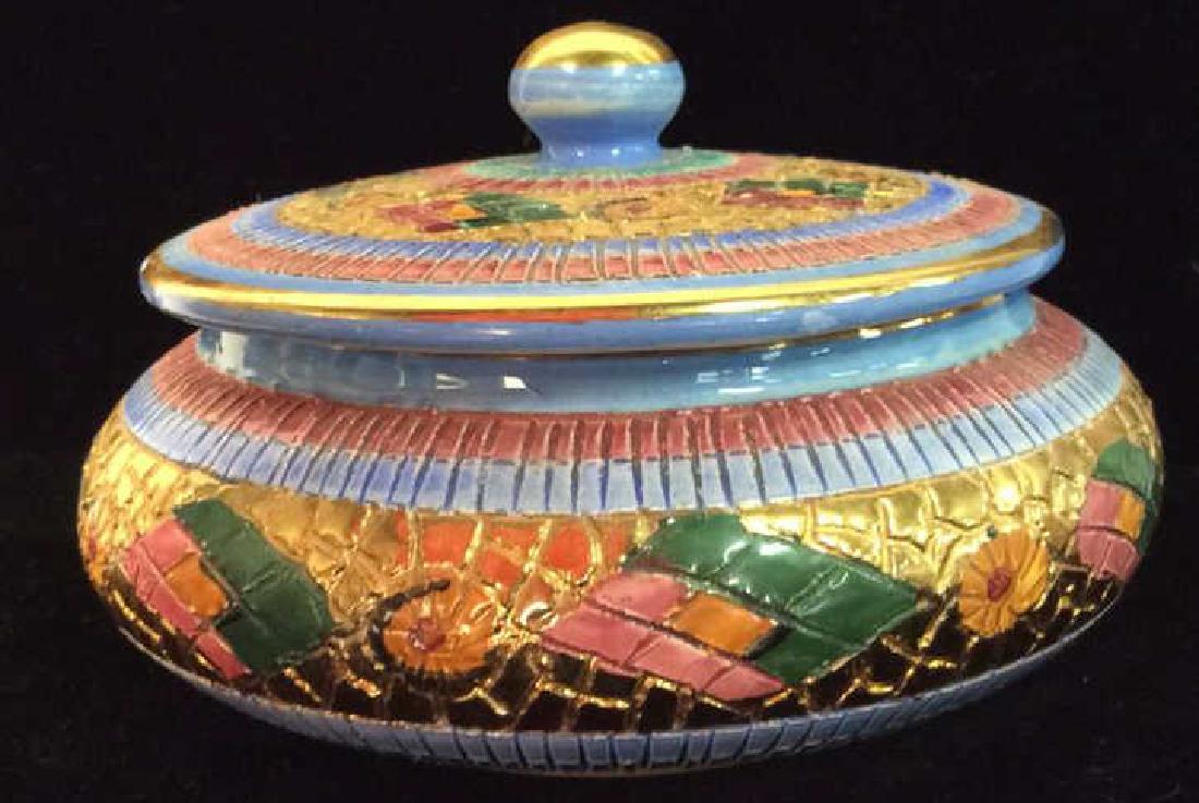 Italian Art Pottery Painted Trinket Dish (1 of 8)