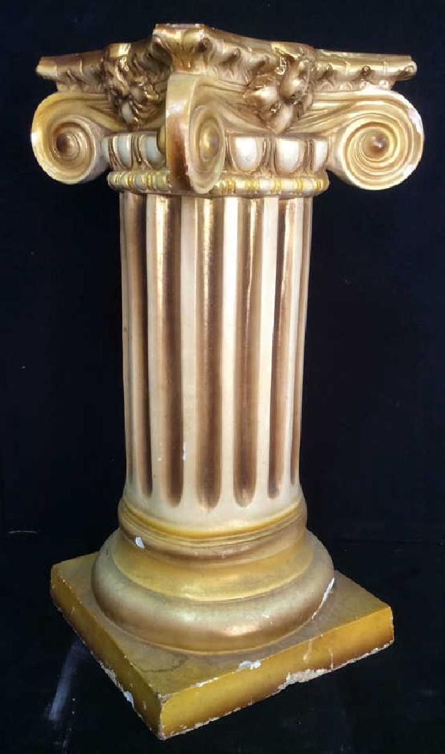 Gold and White Toned Ceramic Column (1 of 10)