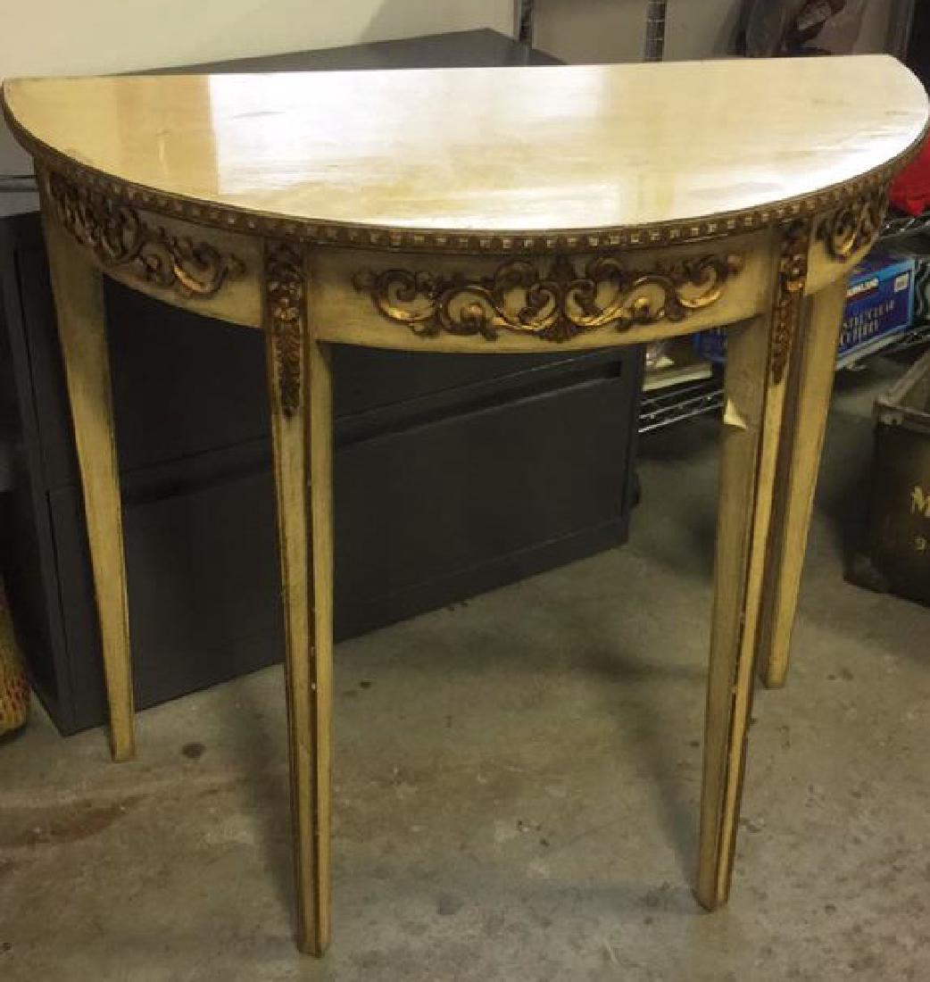 French Style Demi-Lune Console Table (1 of 7)