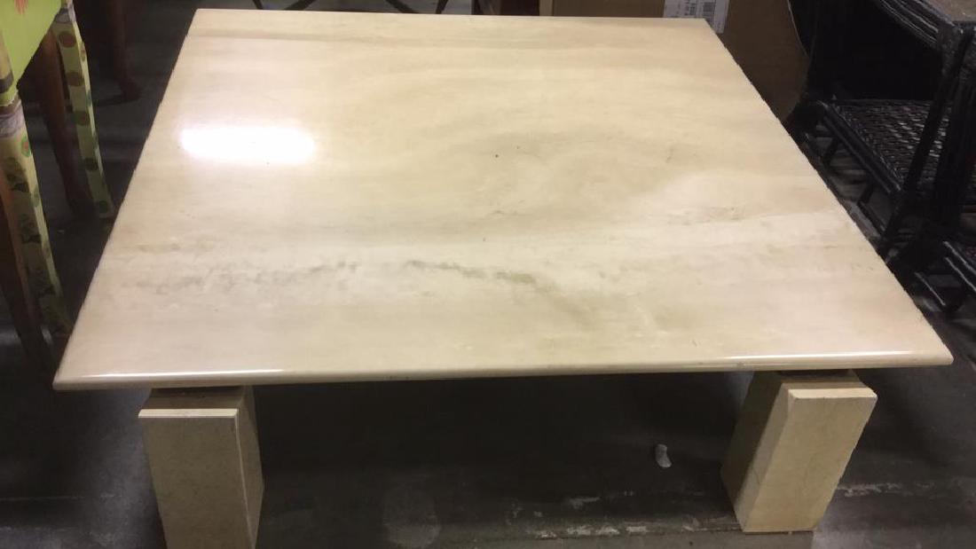 Low Stone Cream Toned Coffee Table (1 of 10)