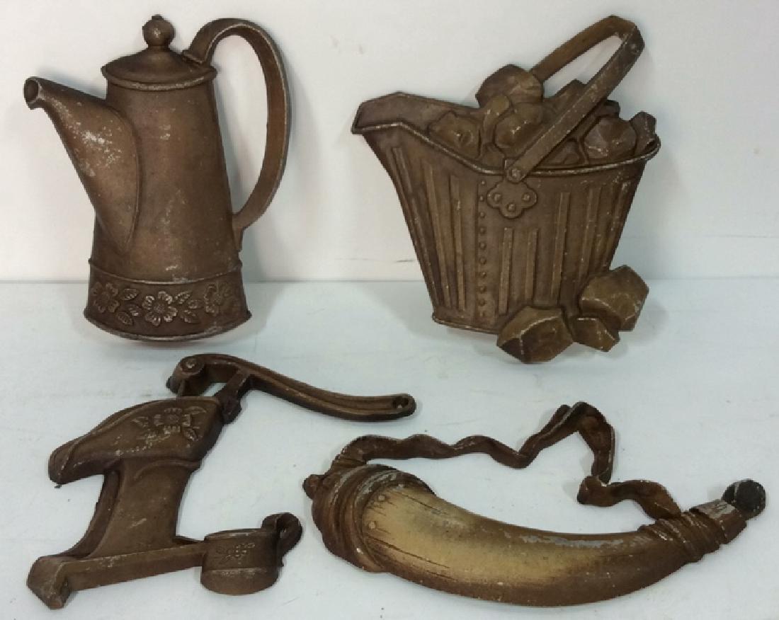 Set 4 Vintage SEXTON Metal Wall Hangings (1 of 10)