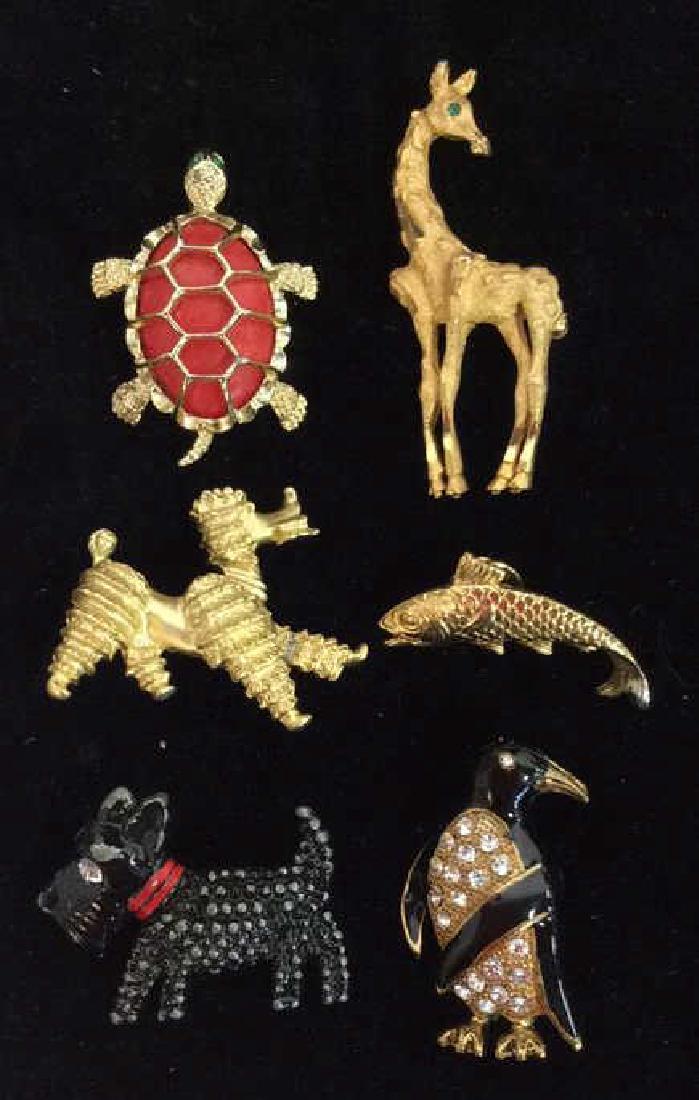 Lot 6 Assorted Animal Brooch Pins (1 of 9)