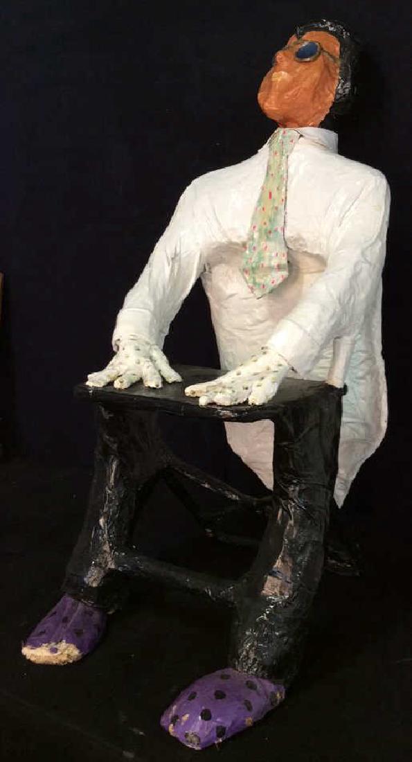 Whimsical Paper Mache Art Sculpture, 1992 Signed (1 of 12)