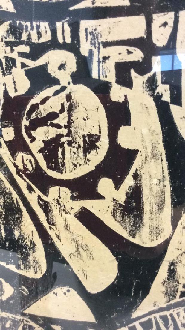 Mid Century Modern Woodblock Print c1969 (1 of 11)