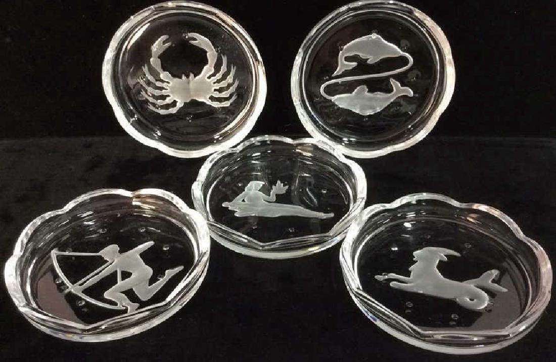 Set 5 Vintage Val St. Lambert Crystal Coaster (1 of 8)