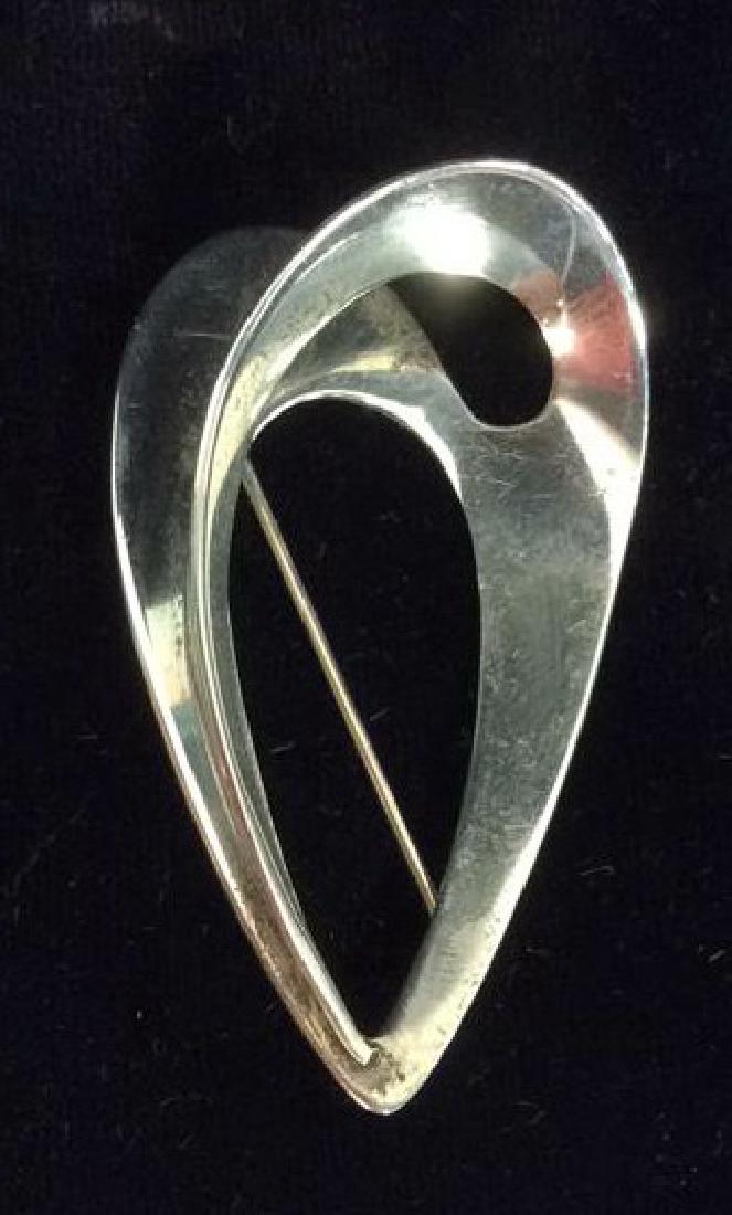 Mid Century Signed Sterling Sculptural Brooch Pin (1 of 8)