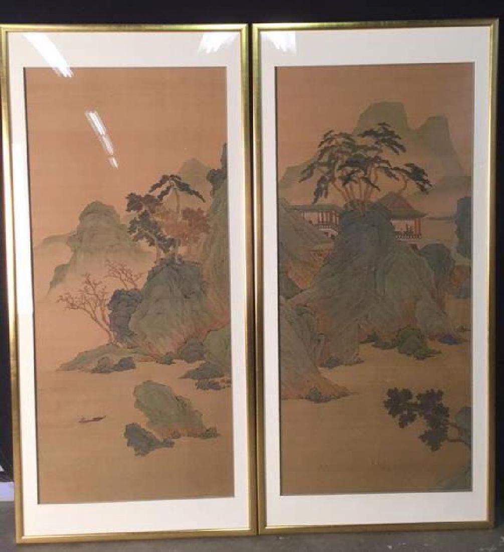 Lot 2 Traditional Chinese Silk Paintings. (1 of 11)