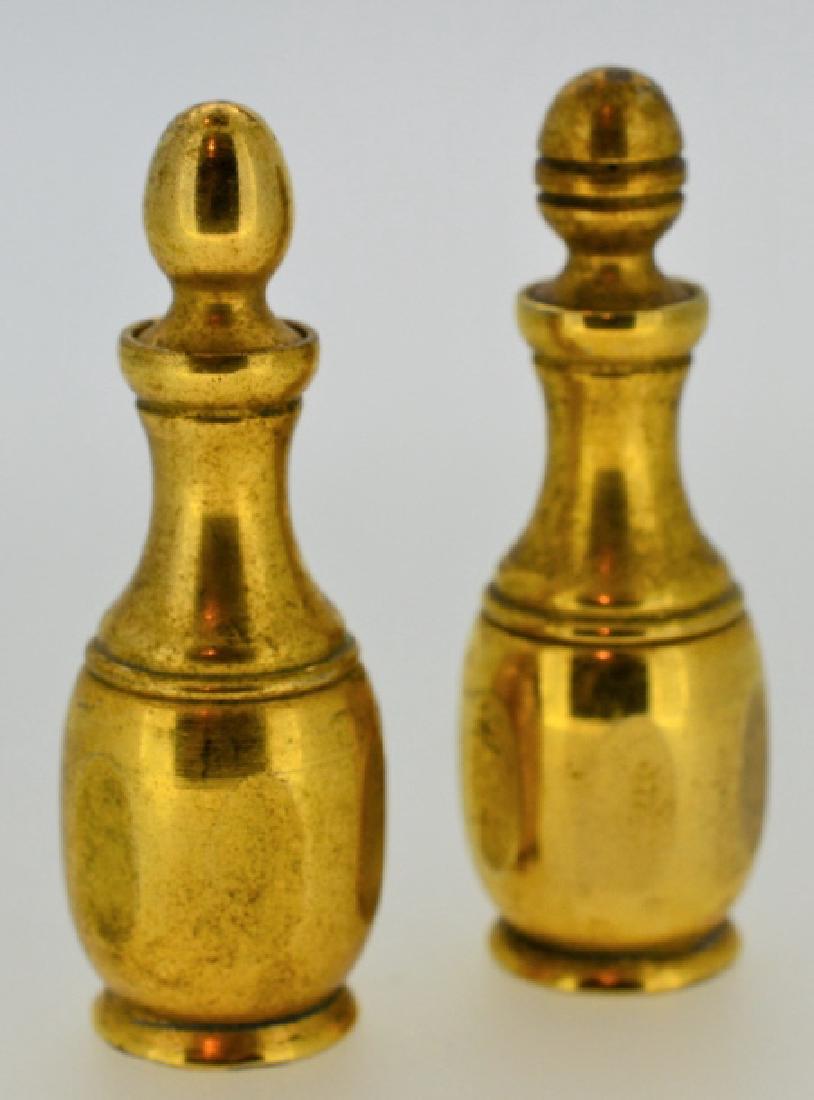 Pair of Vintage Gold-plated Brass Perfume Bottles (1 of 2)