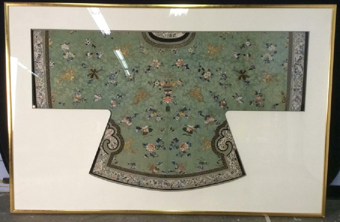 19th C Chinese Green Silk Ladies Jacket Framed (1 of 15)