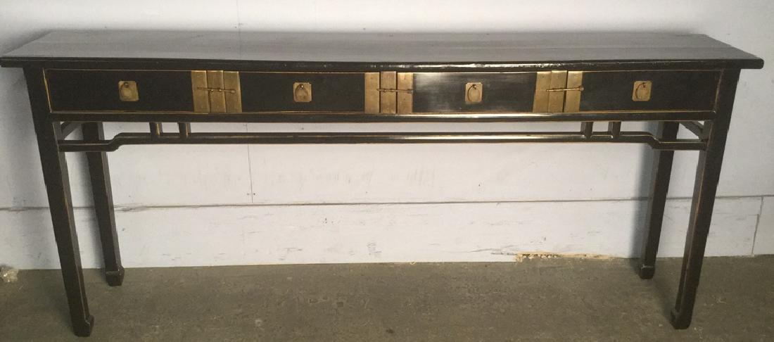 Chinese Black Lacquer Calligraphy Table (1 of 9)