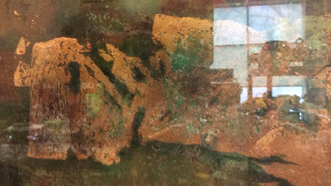 Framed Abstract Mixed Media Art On Board (1 of 12)