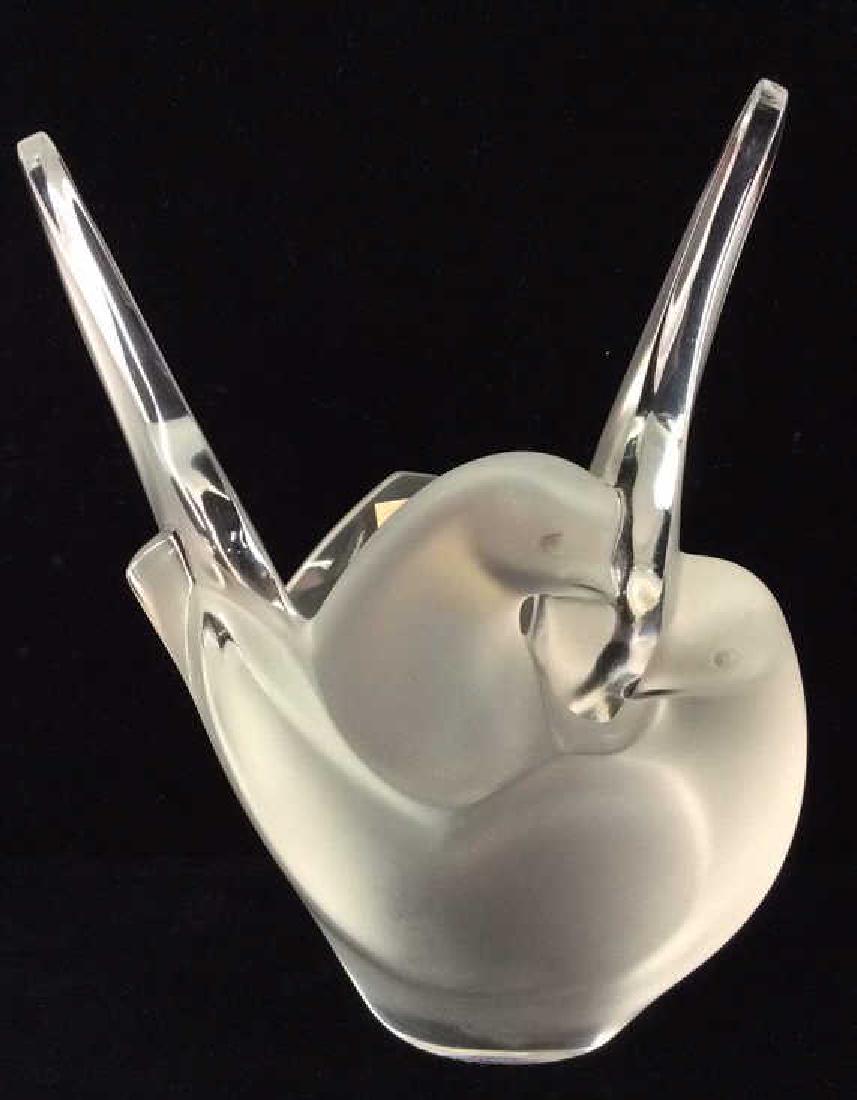 Signed LALIQUE  France Open Wing Dove Vase (1 of 9)