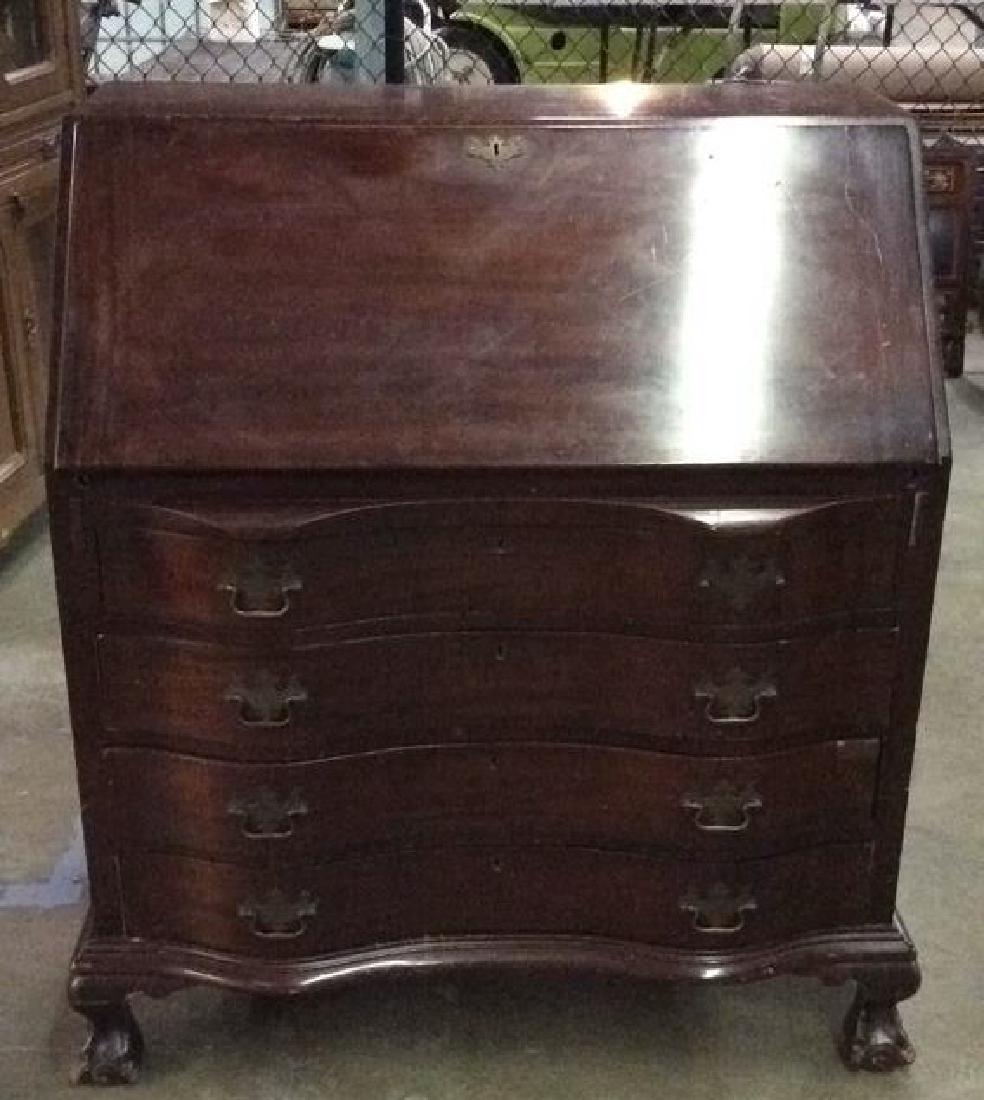 Vintage Claw Footed Drop Front Secretary Desk (1 of 10)