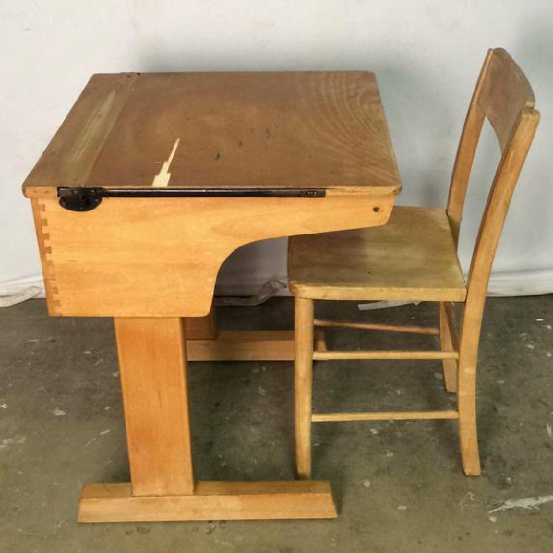 Vintage Children’s Schoolhouse Desk W Chair (1 of 10)