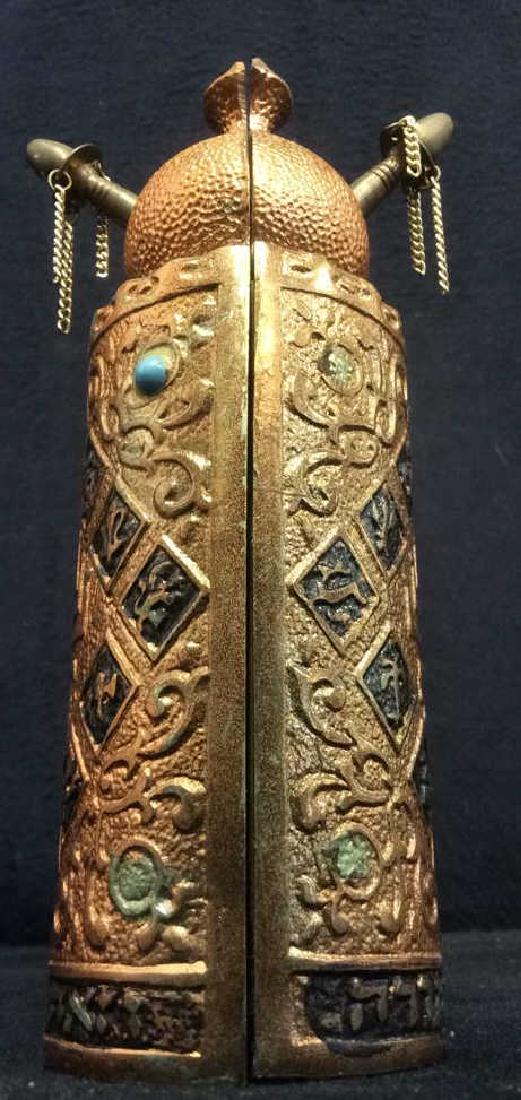 Copper Toned intricately embossed designed Torah (1 of 10)