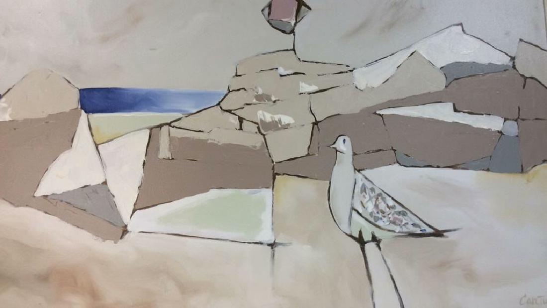 Cartwell Painted Canvas Seagull In Seascape (1 of 8)