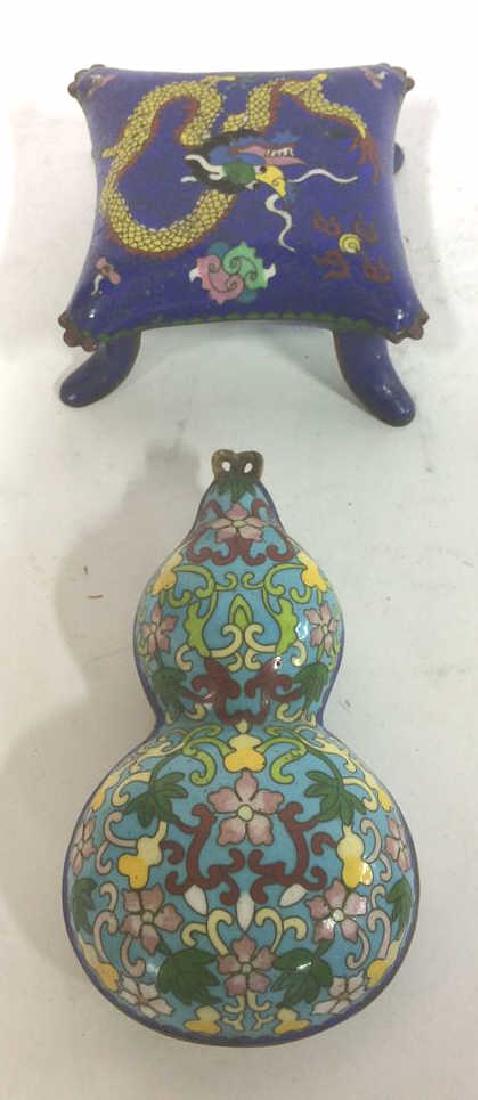 Lot 2 Multi Toned Chinoiserie Trinket Boxes (1 of 10)