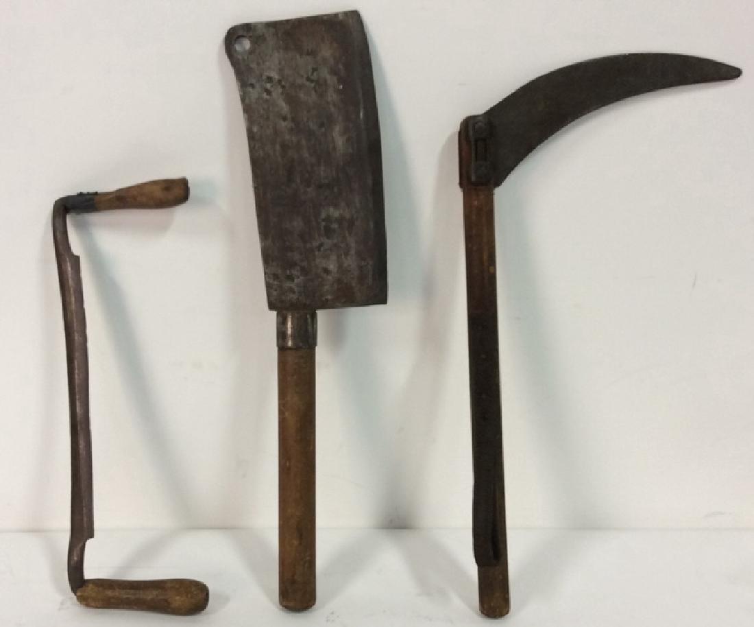 Lot 3 Antique Metal and Wood Tools (1 of 7)
