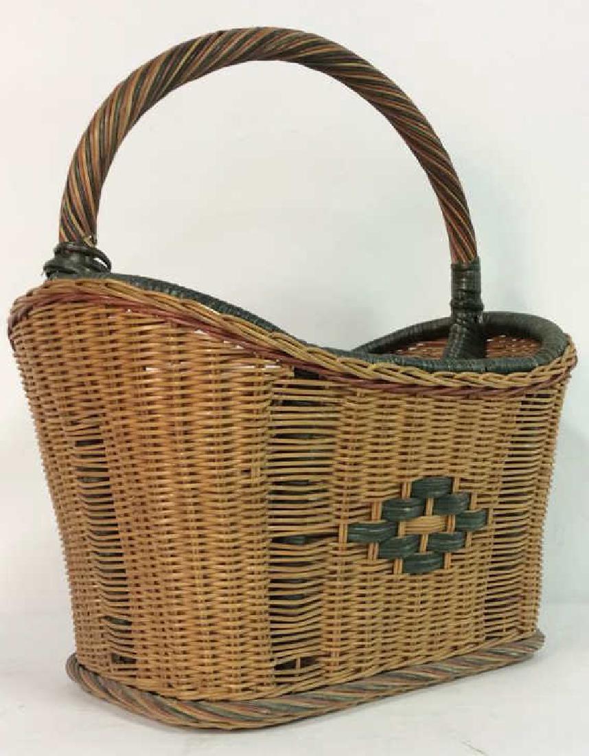 Multi Toned Woven Wicker Basket (1 of 8)