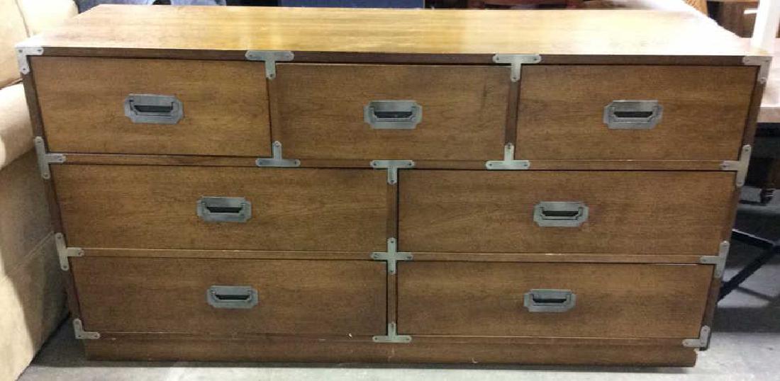Bernhardt 7 Drawer Wooden Dresser Campaign Style Feb 14 2018