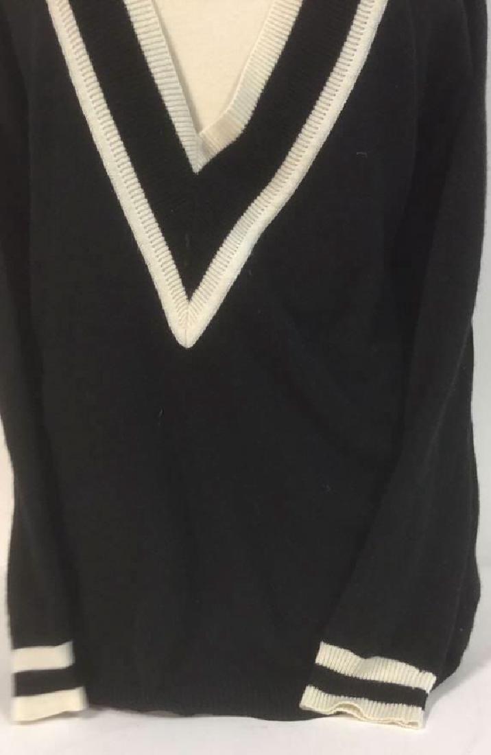 Minnie Rose Black w White Cashmere Sweater (1 of 7)