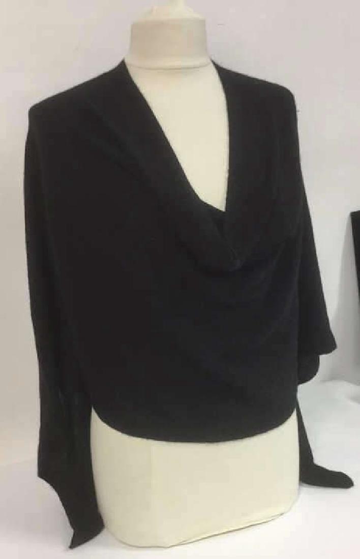 Minnie Rose Black Cashmere Poncho Topper Cape (1 of 9)