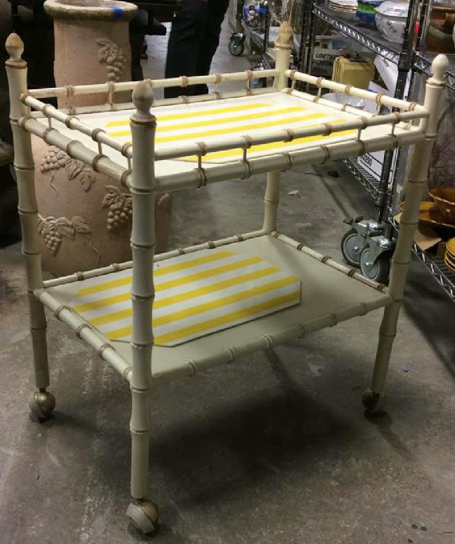 Vintage Bamboo Style Tea Cart (1 of 8)