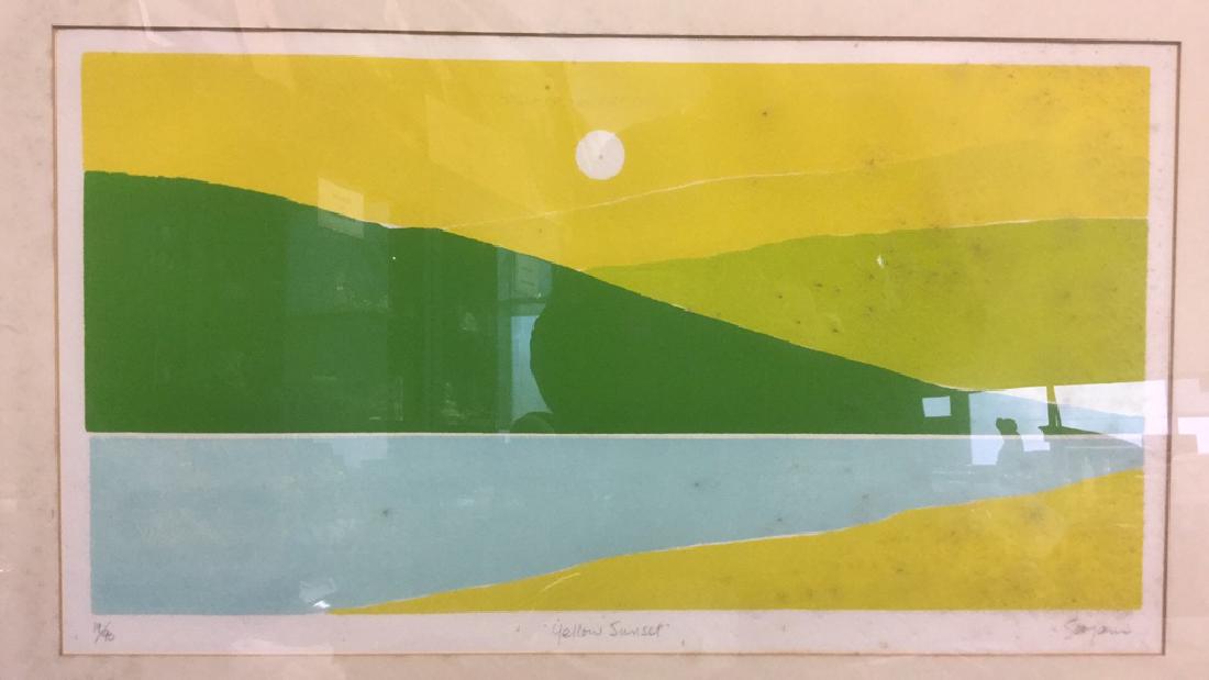 John Sovjani Lithograph Titled Yellow Sunset (1 of 8)