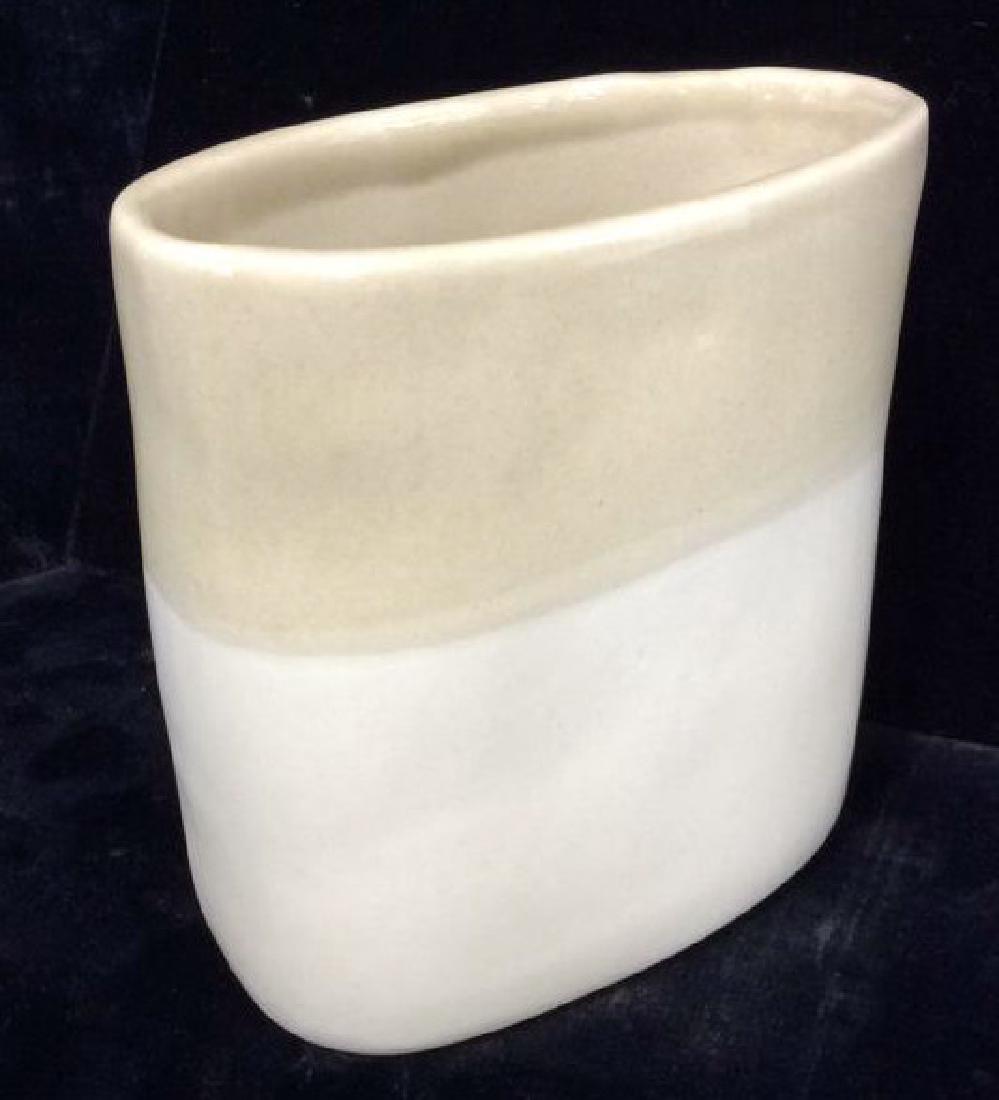 Signed Ceramic Two Toned Vase (1 of 8)