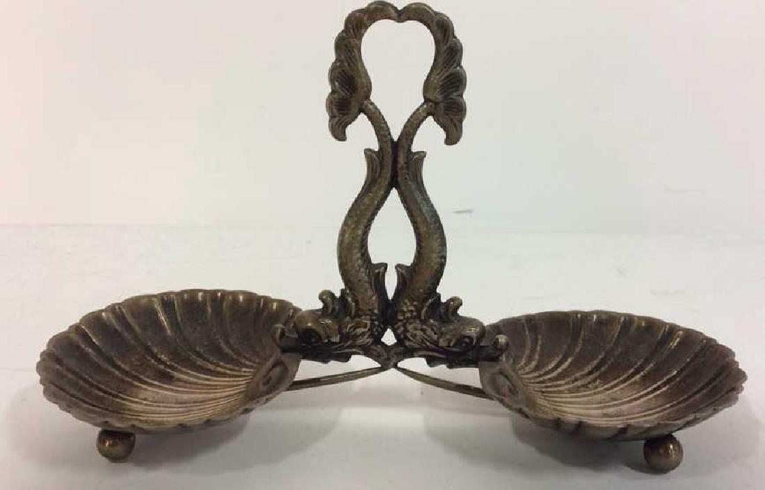 Intricately Detailed Silver Toned Trinket Dish (1 of 6)