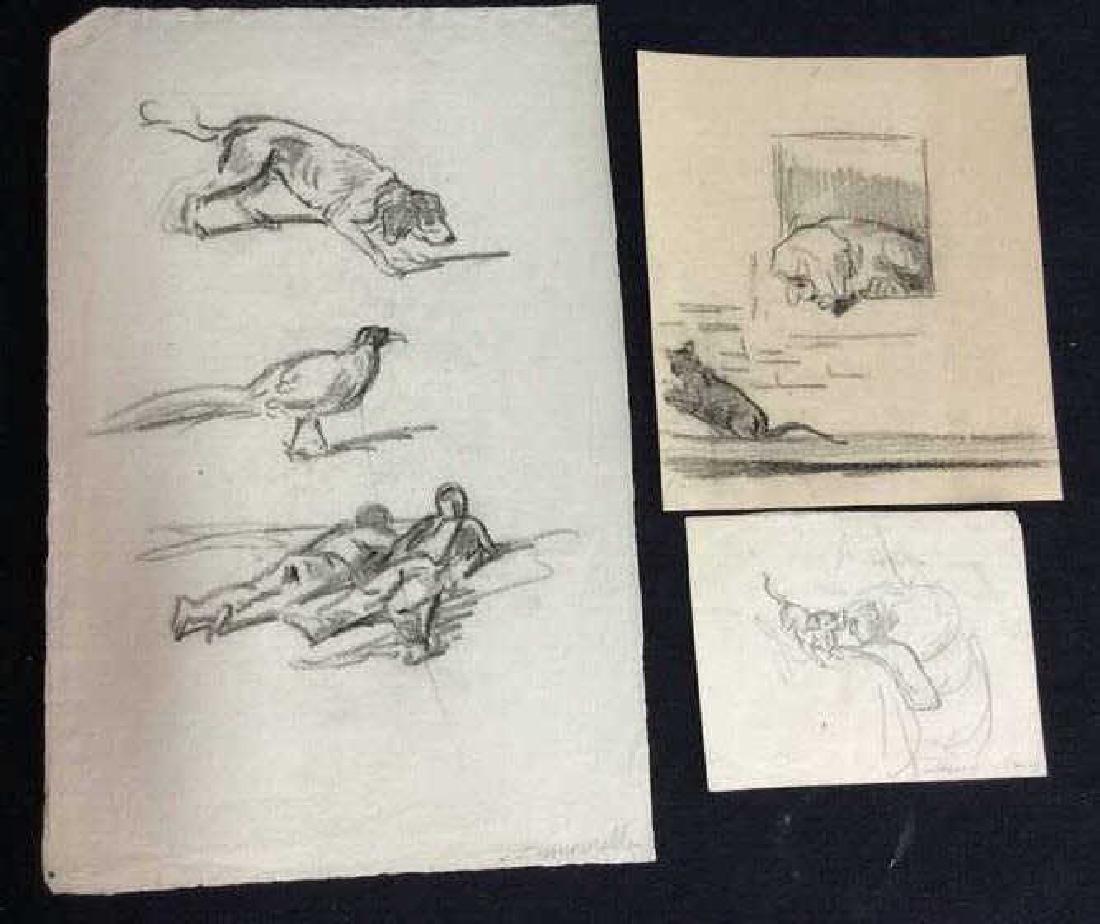 Lot 3 Abel Damourette Charcoal Sketches (1 of 10)