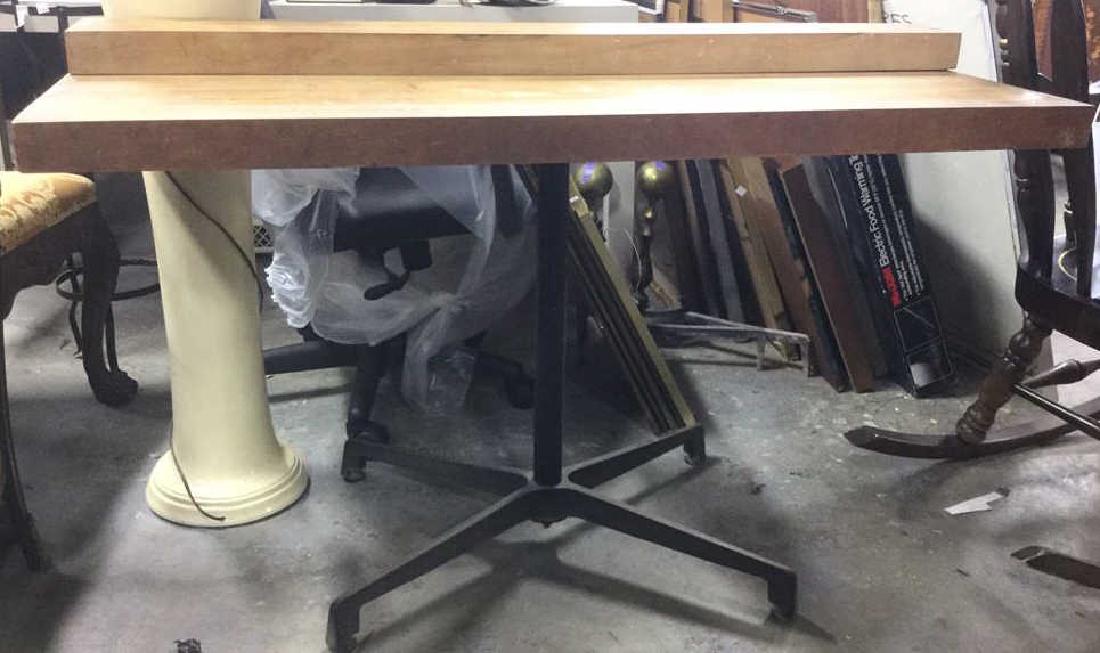 Iron and Wood Butcher Block Table Desk (1 of 5)