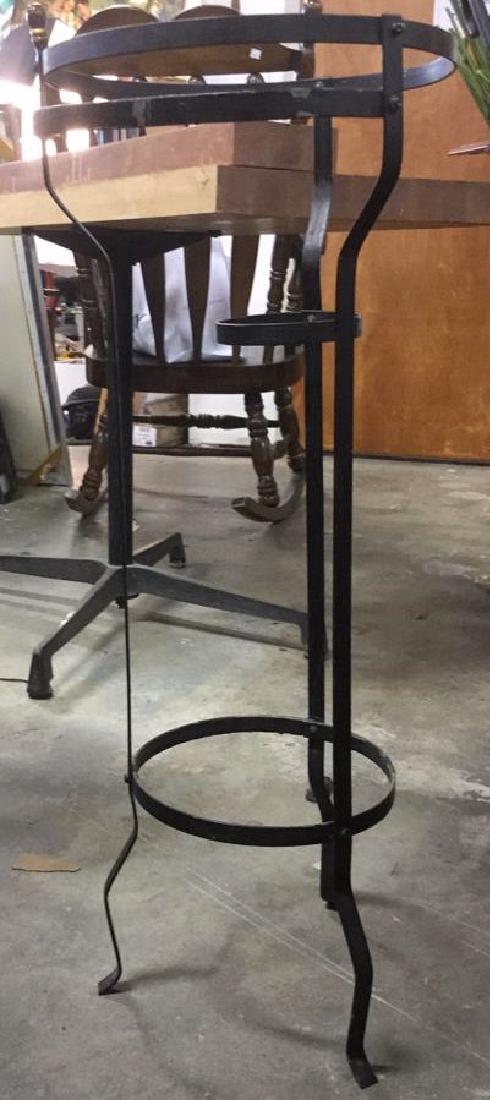 Vintage Black Toned Metal Planter Holder (1 of 5)