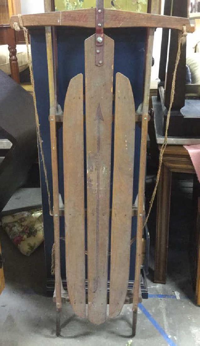 Vintage  Wood and Metal FLEXIBLE FLYER Sled (1 of 8)