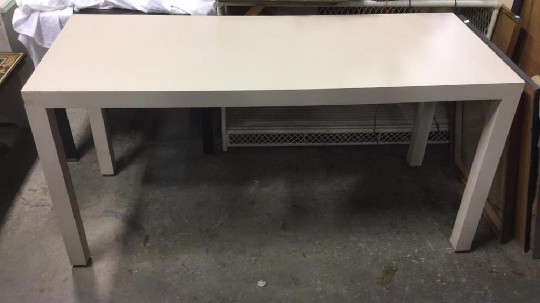 Cream Toned 4 legged  Parsons Console Table (1 of 6)