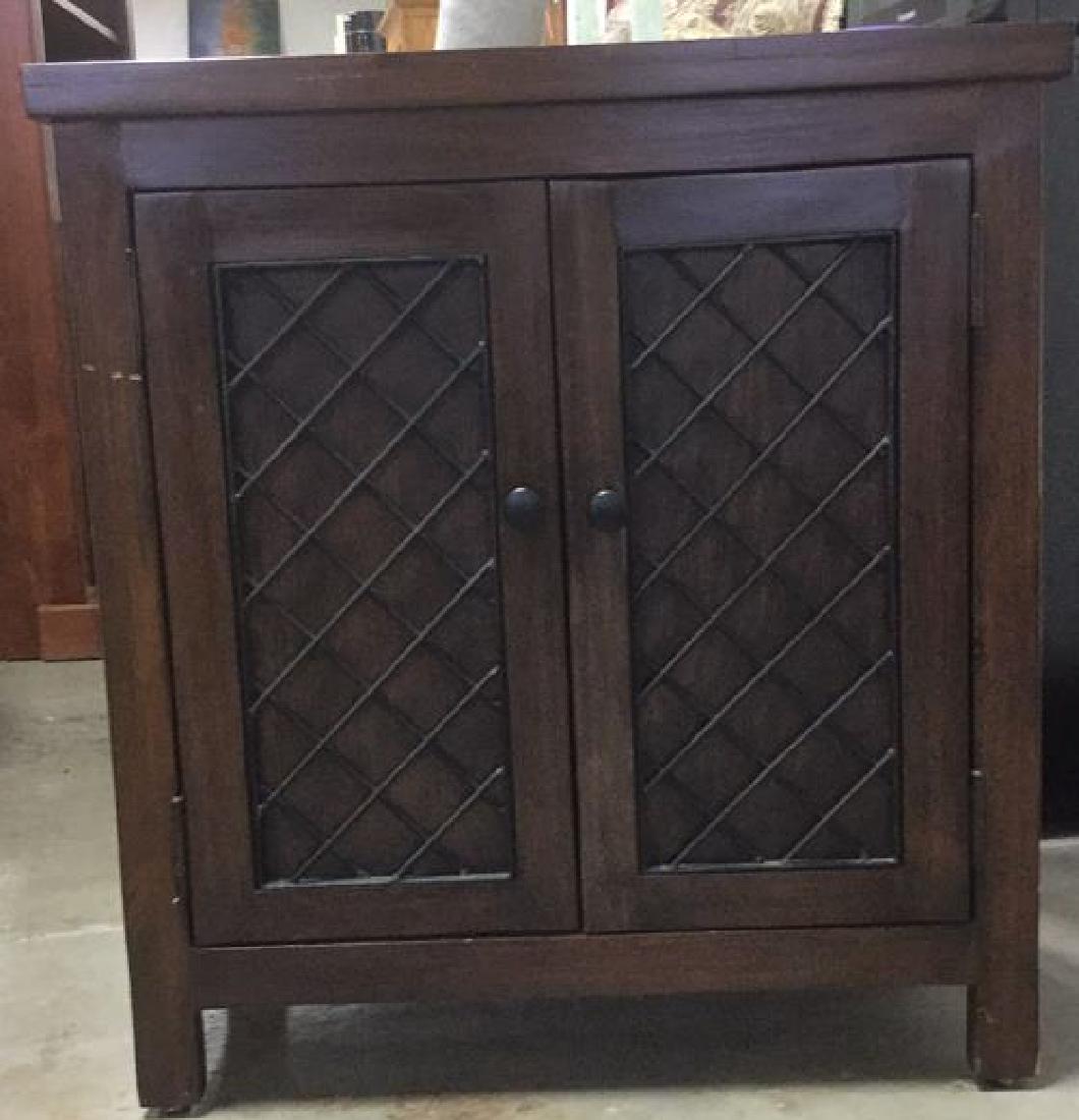 Brown Toned 2 Door Wooden Chest (1 of 7)