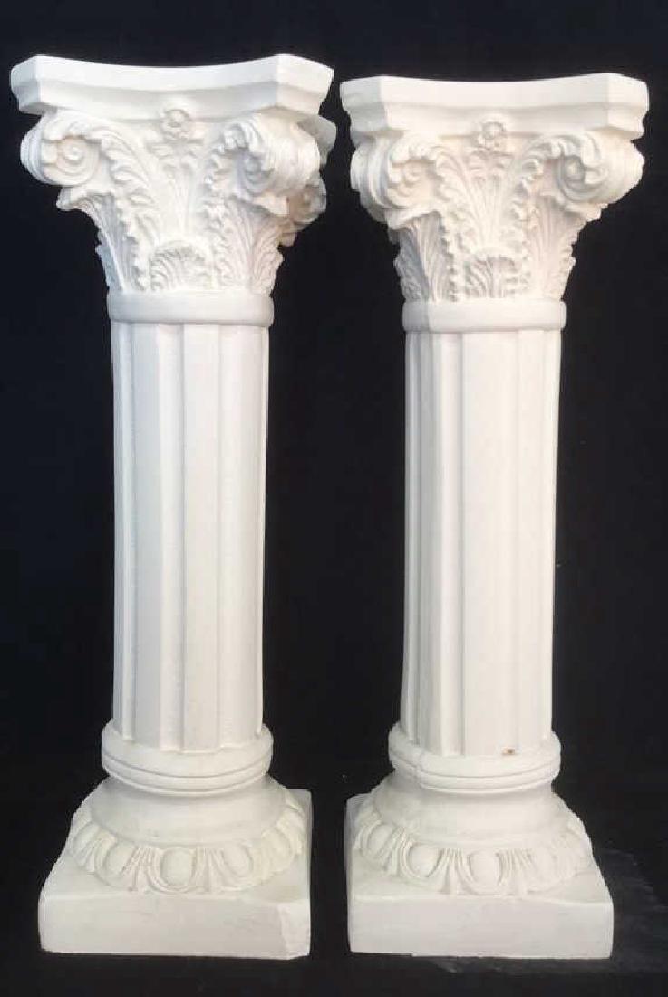 Pair  Grecia Style White Toned Columns (1 of 6)