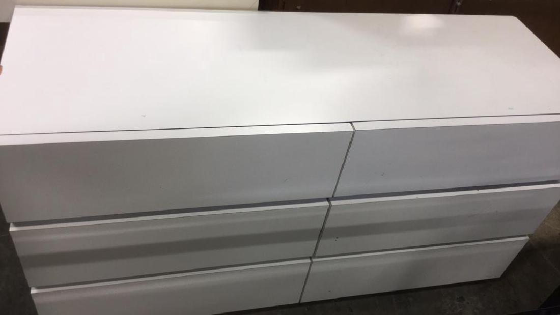 White Toned 6 Drawer Dresser (1 of 5)