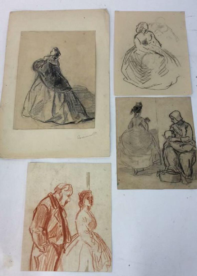 Lot 4 Abel Damourette Charcoal Sketches, France (1 of 11)