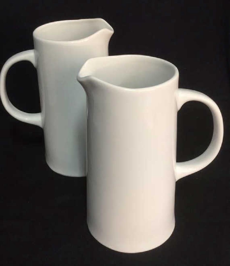 Pair Of Threshold White Porcelain Pitchers (1 of 8)