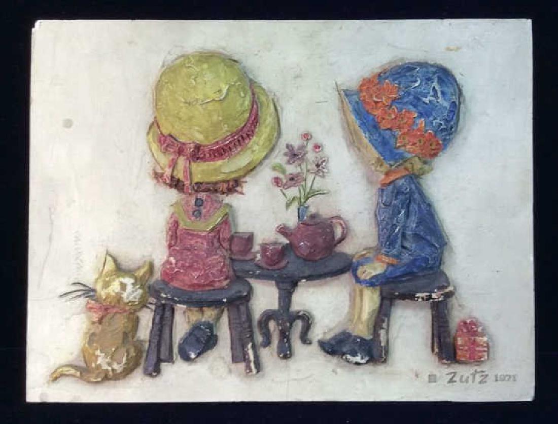 ZUTZ Vintage Tea Party Wall Plaque (1 of 8)