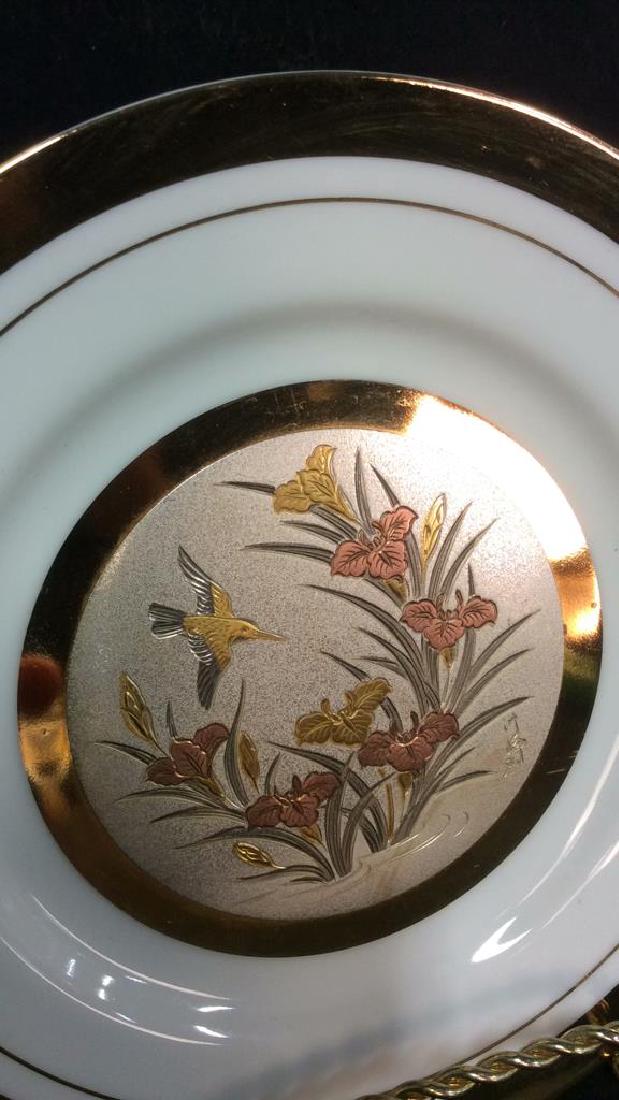 Porcelain And Metal Japanese Chokin Plate (1 of 6)