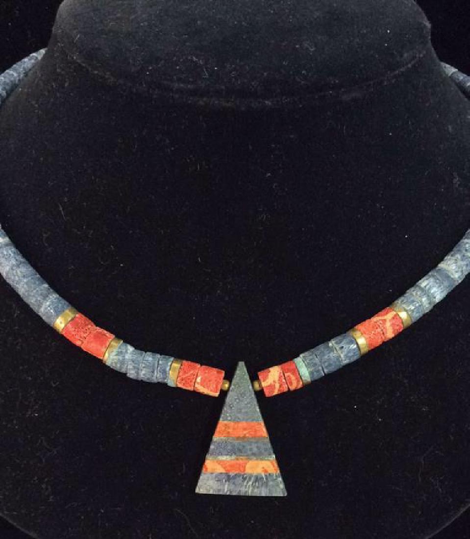 Coral Seashell Beaded Necklace (1 of 6)