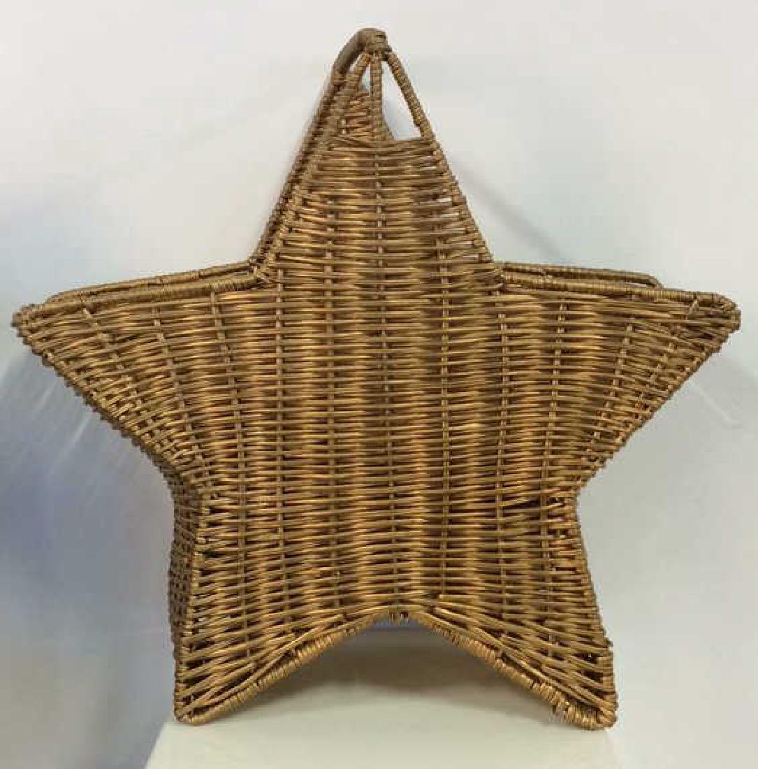 Star Shaped Woven Handled Basket (1 of 8)