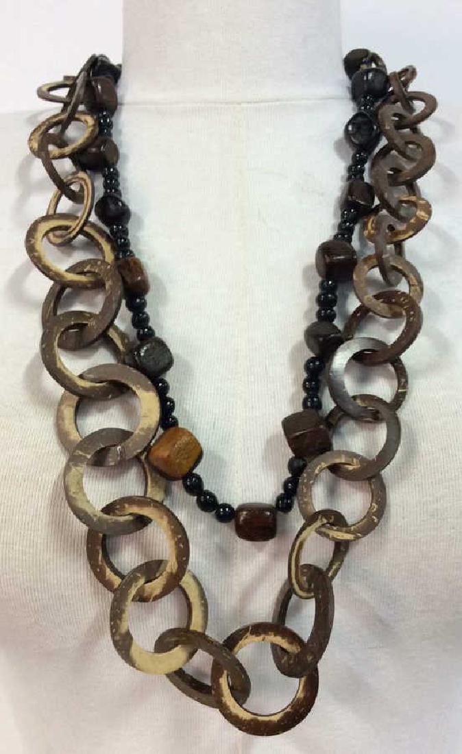 Pair Wooden Beaded Necklaces Jewelry (1 of 7)