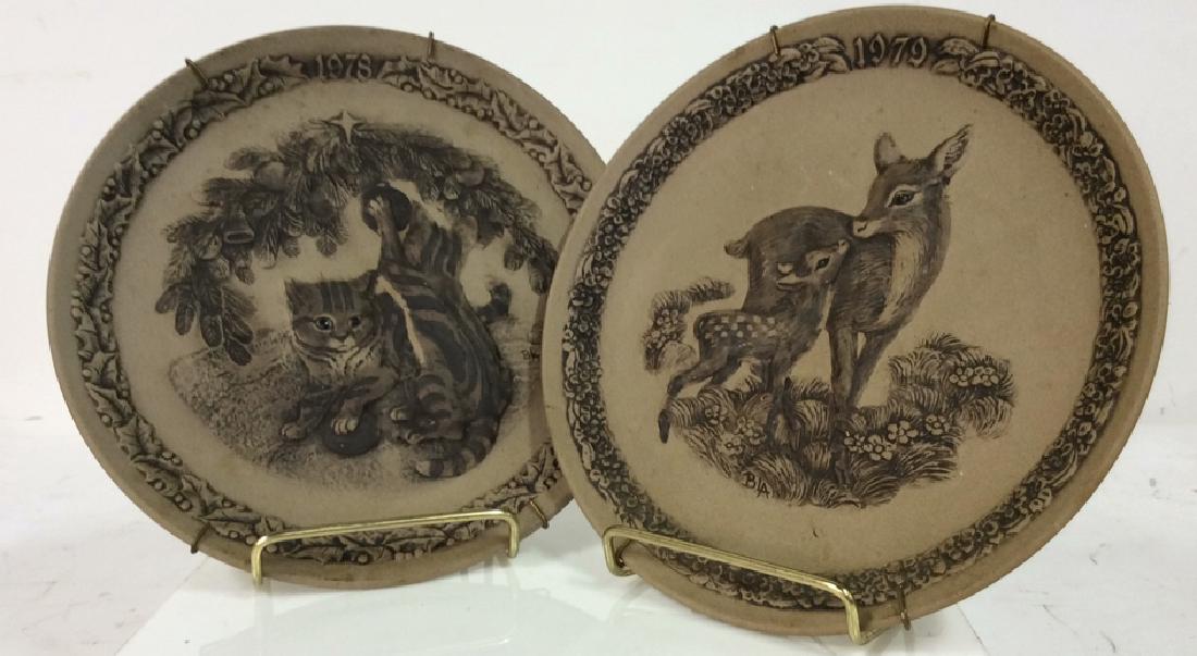 Pair POOLE Collectible Animal Featured Plates (1 of 10)