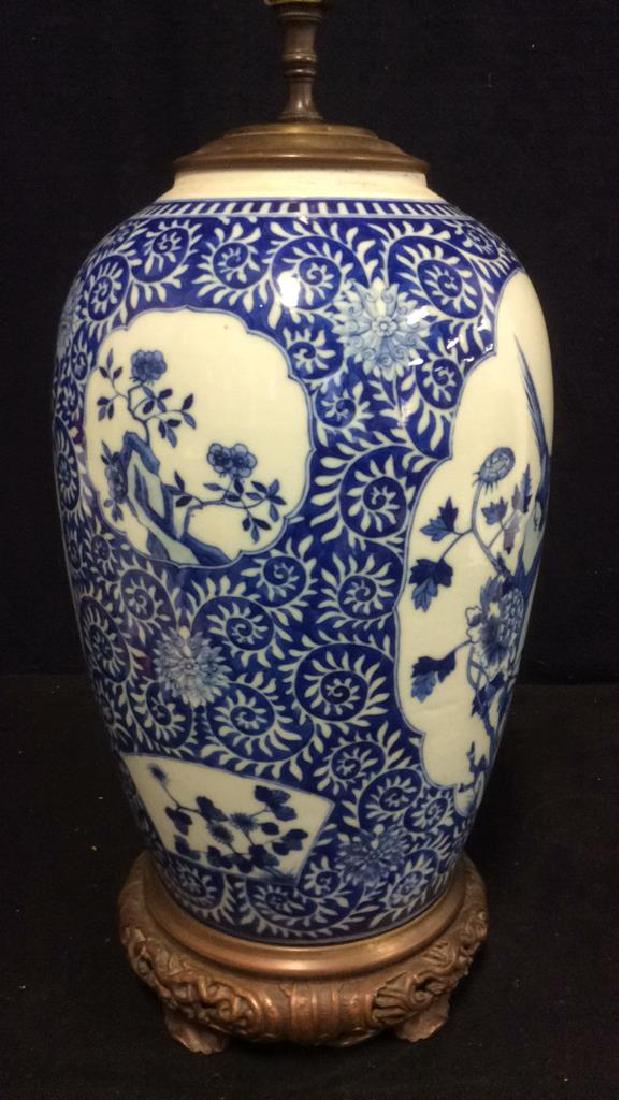 Asian Ceramic Porcelain Intricately Painted Lamp (1 of 10)