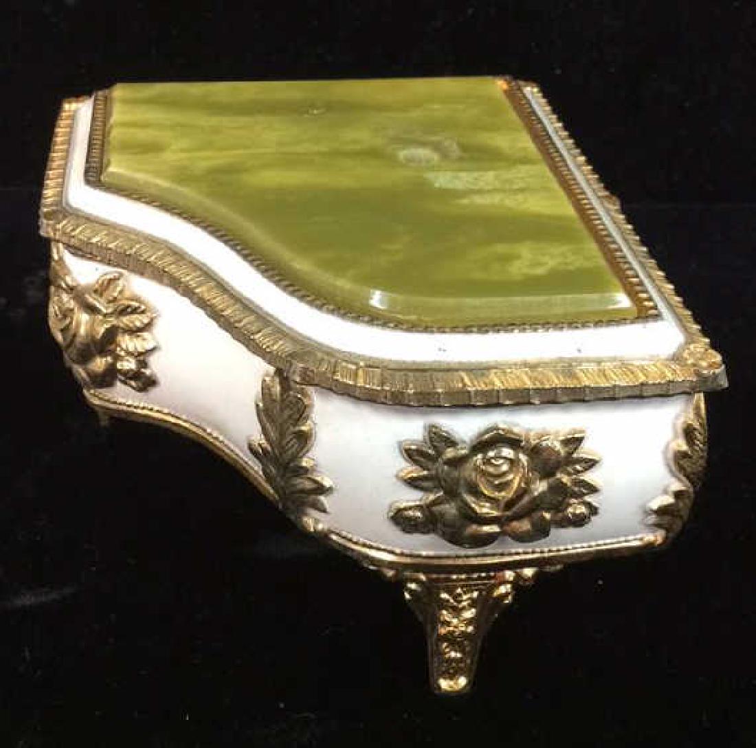 Piano Figural Porcelain GIlded Music Box (1 of 8)